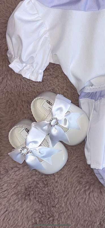 White Sparkle Bow Shoe