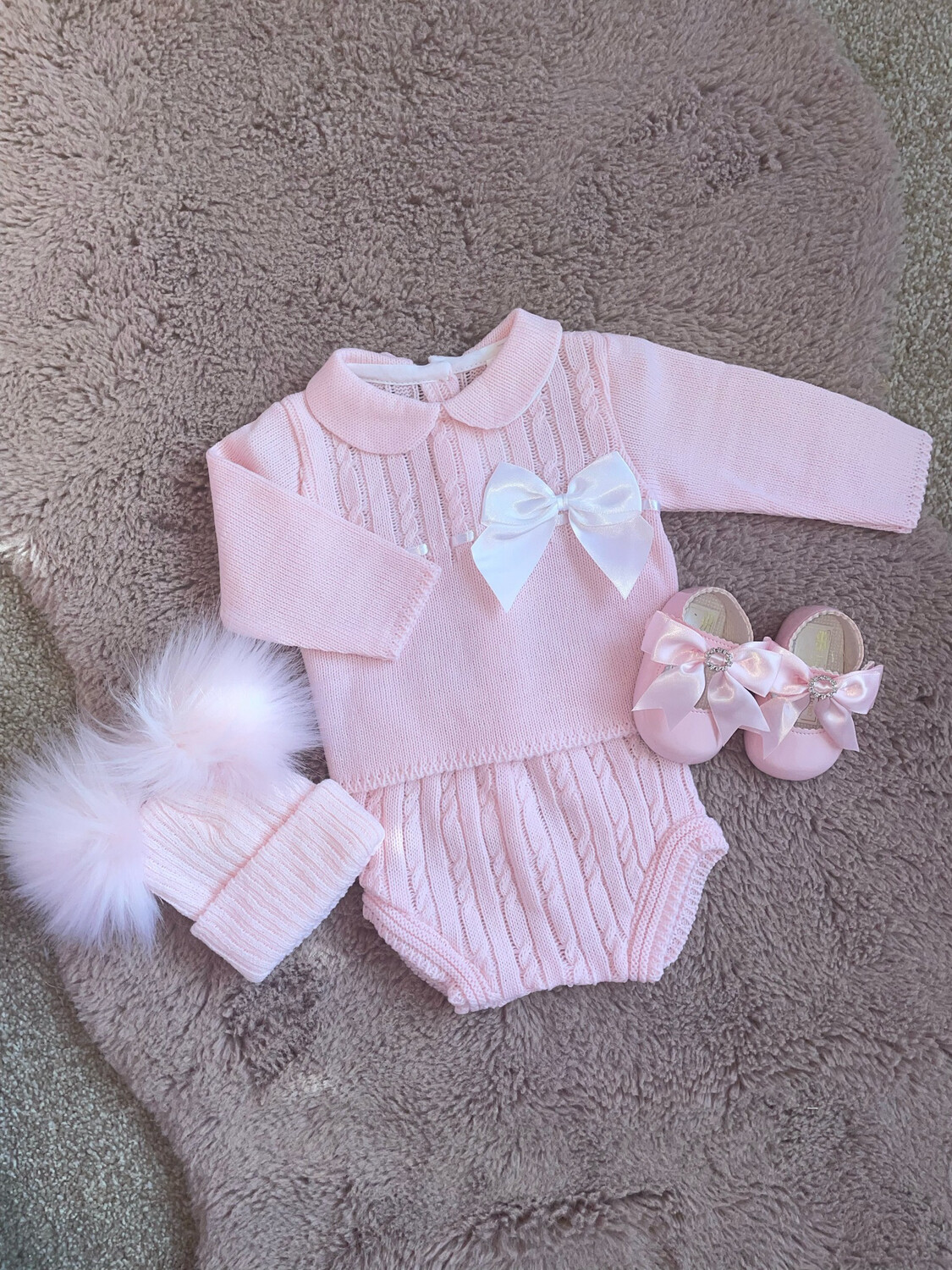 Knitted Jam Pant Satin Bow