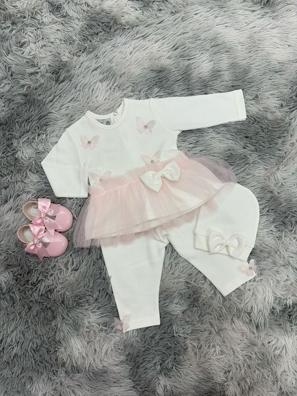 Butterfly Tutu Legging Set Ivory