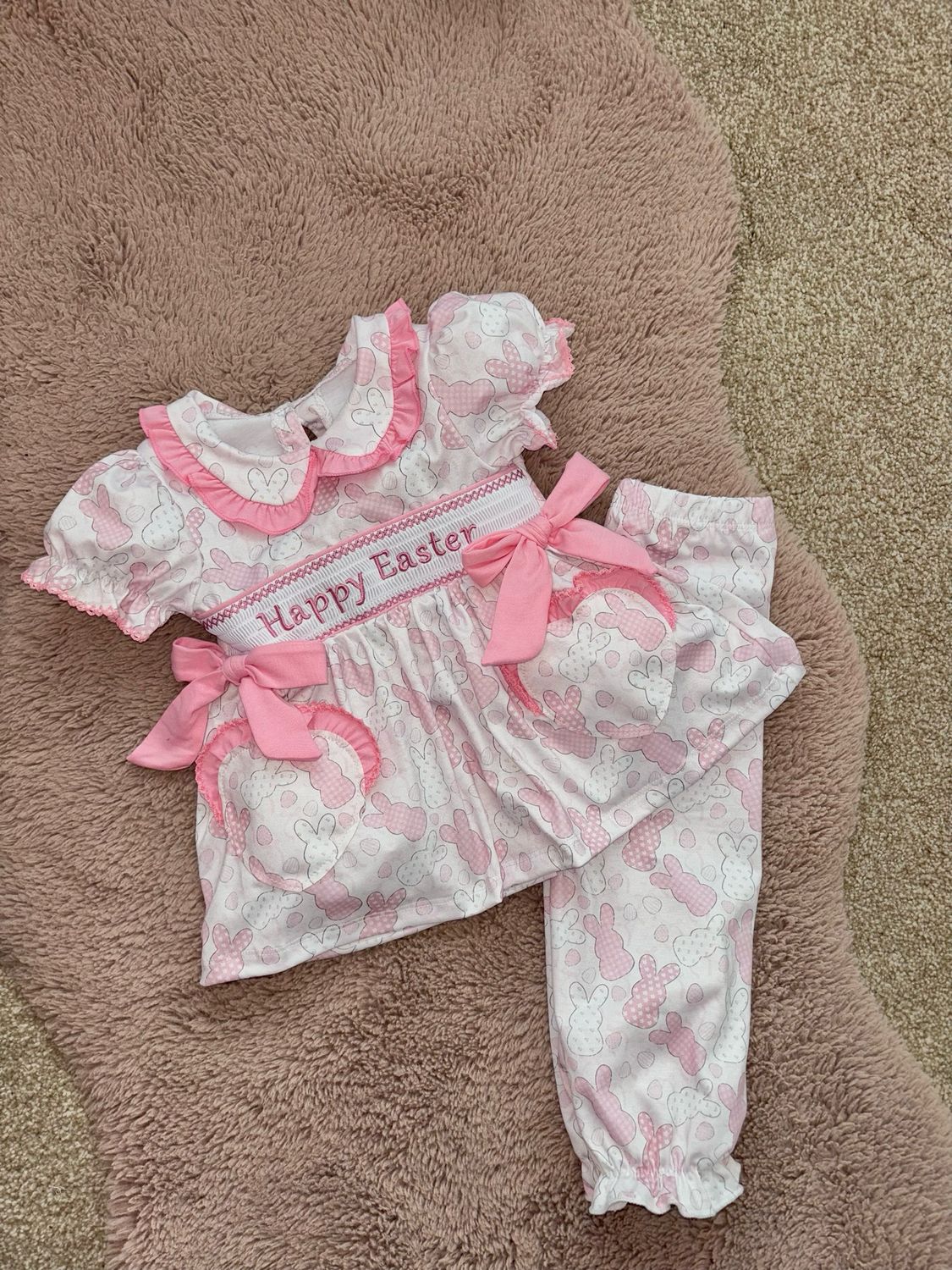 Happy Easter Smocked Pjs