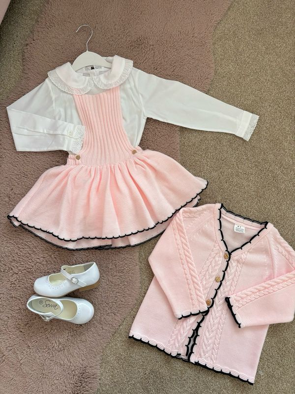 Pink Knit Three Piece Set