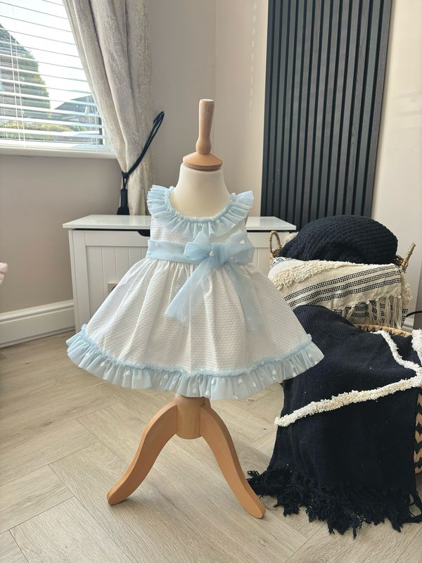 Blue Heart tulle Dress And Bloomer