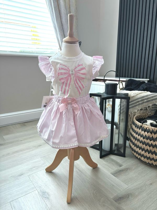 Baby Girls Pink Skort Set