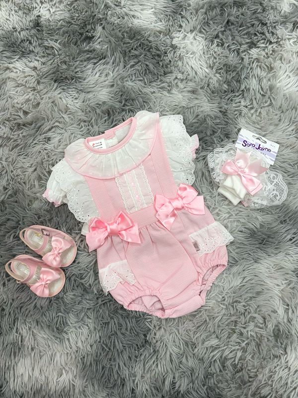 Frankie frilly Bow Romper And Shirt