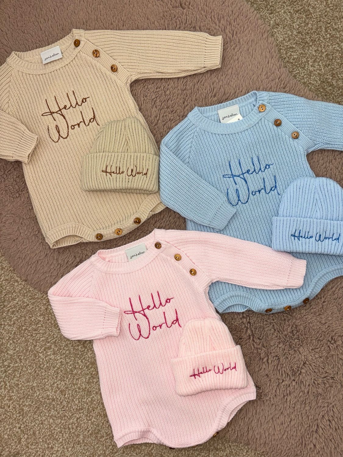 Hello World Romper And Hat