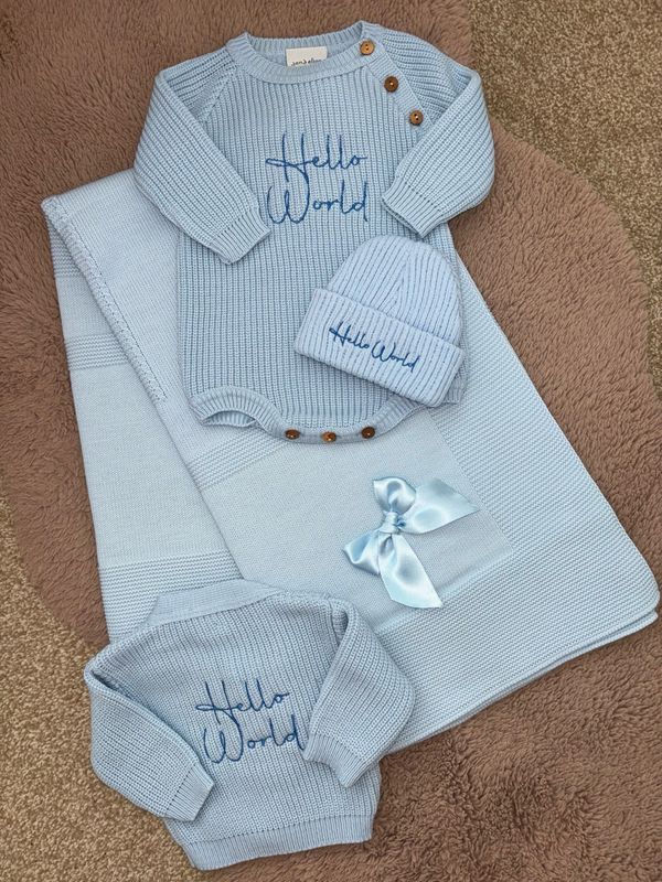 Hello World Blue Newborn Bundle