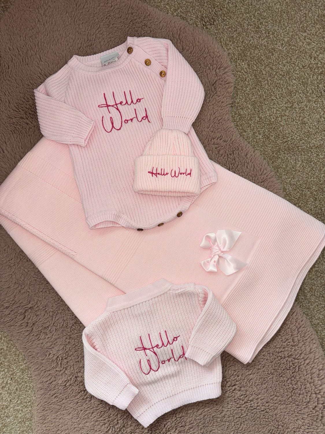 Hello World Pink Newborn Bundle
