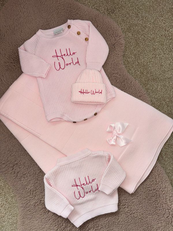 Hello World Pink Newborn Bundle
