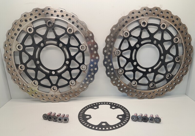 11 12 13 14 15 Kawasaki ZX-10R Ninja ZX10 Front Brake Discs Speed Rotor + Bolts