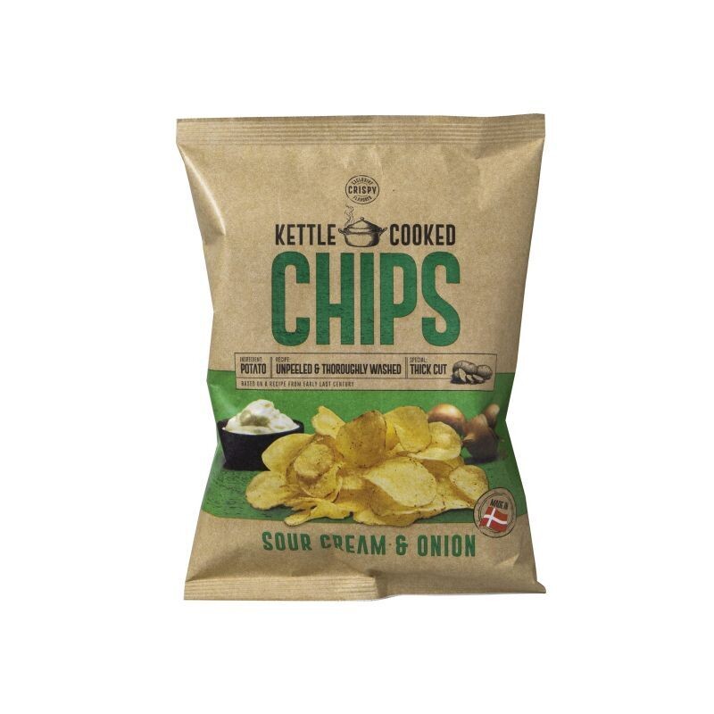 KETTLE COOKED 150gr ΠΑΤΑΤΑΚΙΑ SOUR CREAM & ΚΡΕΜΜΥΔΙ CHIPS
