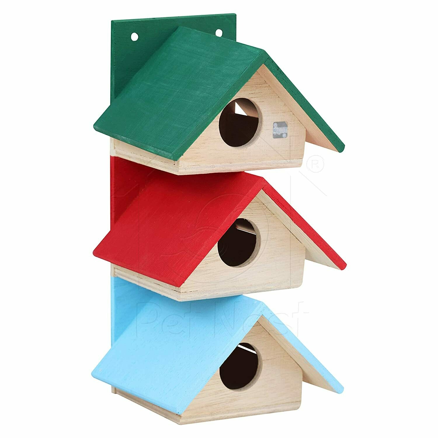 PetNest Wood Siya Outdoor Decor Bird House Nest Box