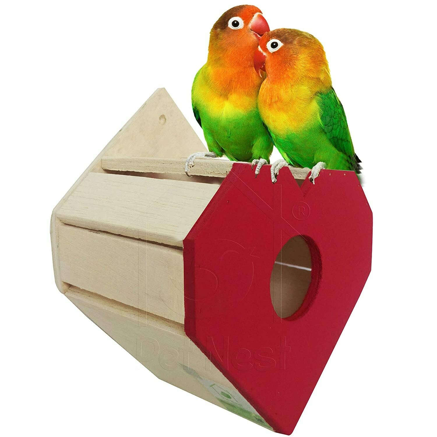 PetNest RED Heartshape Love Bird Nest Box and Bird House