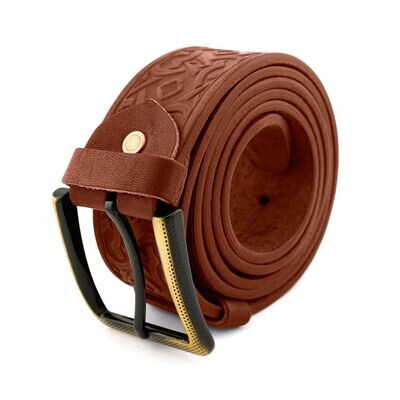 FAЇNA Prestige - Celtic Brick | Handcrafted Embossed Genuine Leather Belt