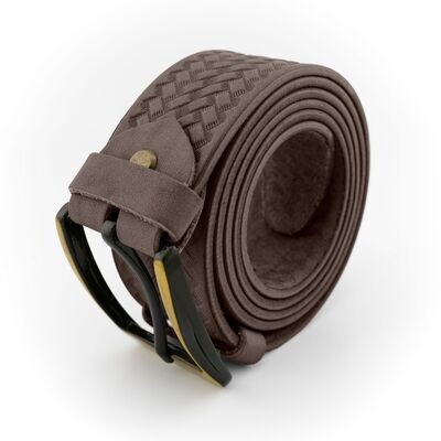 FAЇNA Prestige - Chess Brown | Handcrafted Embossed Genuine Leather Belt