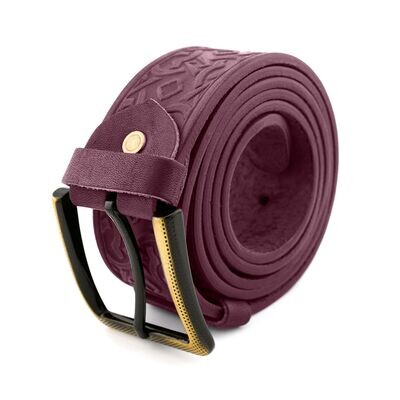 FAЇNA Prestige - Celtic Purple | Handcrafted Embossed Genuine Leather Belt