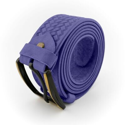 FAЇNA Prestige - Chess Blue | Handcrafted Embossed Genuine Leather Belt