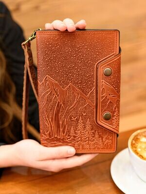 FAЇNA Summit - Handcrafted Embossed Genuine Leather Wallet / Clutch