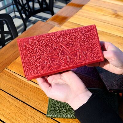 FAЇNA Sunflower - Handcrafted Embossed Genuine Leather Wallet
