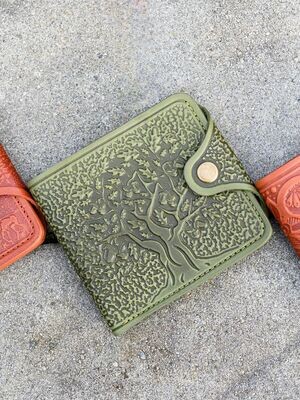 FAЇNA Quercus - Handcrafted Embossed Genuine Leather Wallet