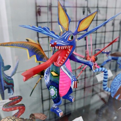 Mexican Folk Art Alebrije Dragon Sculpture