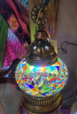 Turkish Lamp with Multicolored Star Pattern
