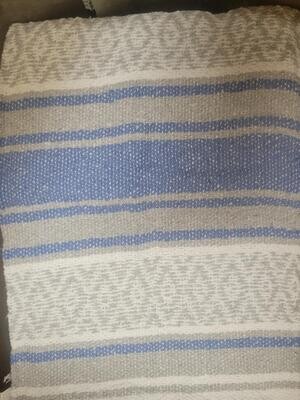 Earth Rag Blankets  Grey /Blue