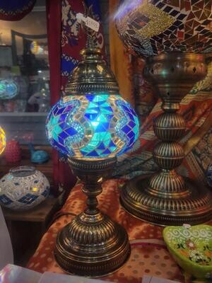 Turkish Lamp Multi Blue Star Globe