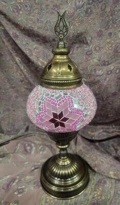 Turkish Lamp with Pink with Star Pattern