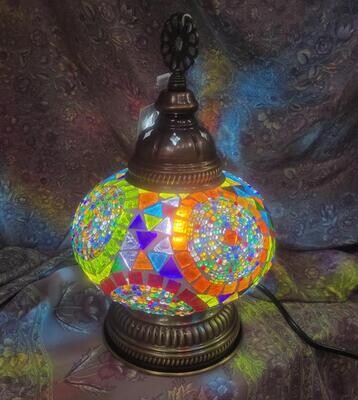 Turkish Lamp w/ Large Multicolored Circle