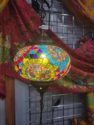 Turkish Lamp  Large Hanging Color Circles