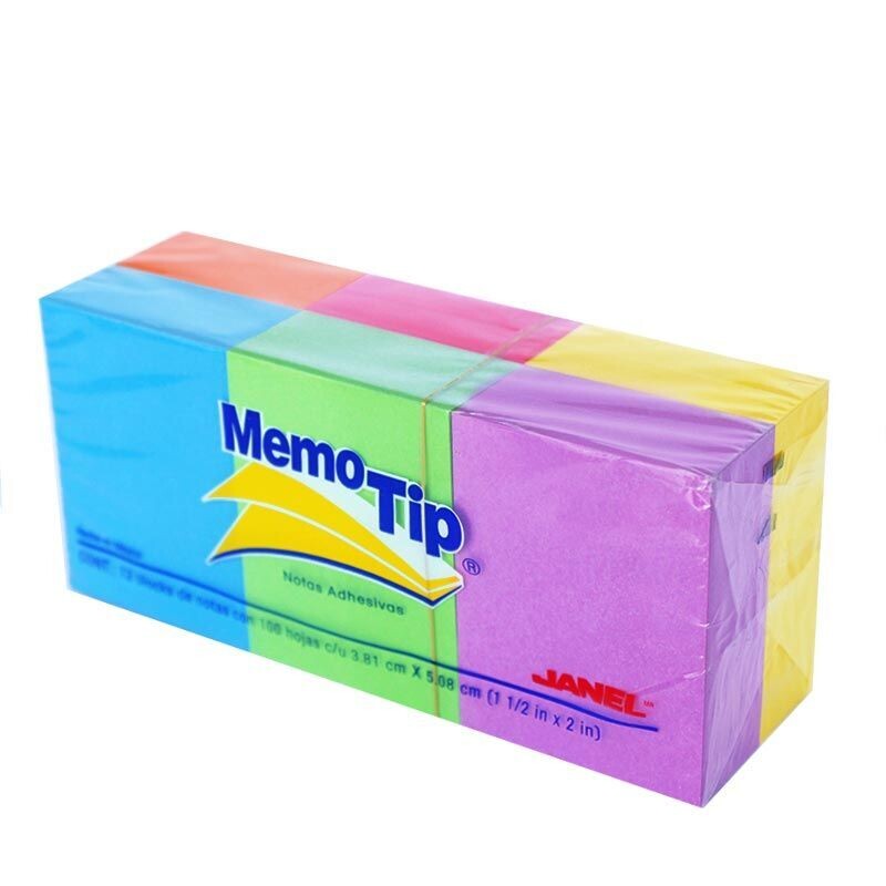 Block Memo Tip Neon de 1.5" x 2"