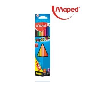 Crayones De Madera Triangulares De 12 Colores Maped 183213