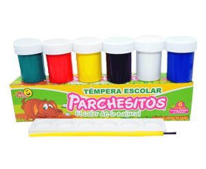 Tempera Parchesitos De 6 Colores