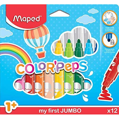 Marcadores Maped Maxi de 12 Colores
