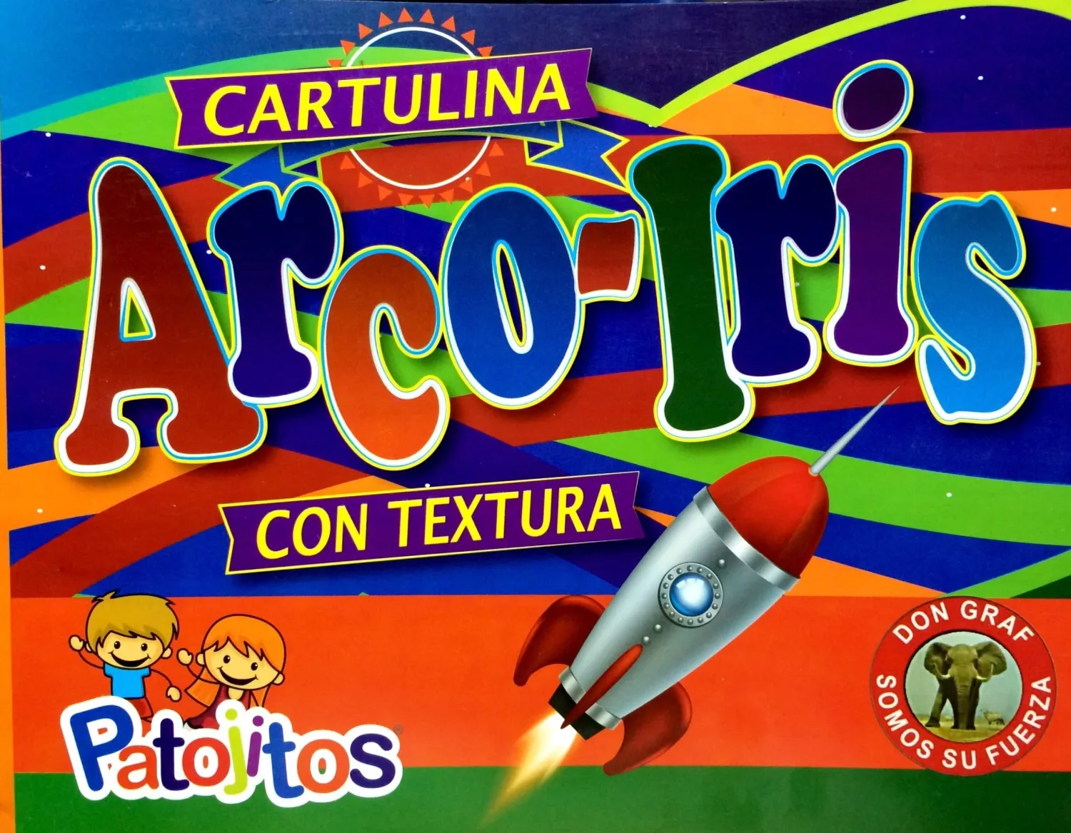 Block Cartulina Arcoiris con Textura Carta 15 hojas