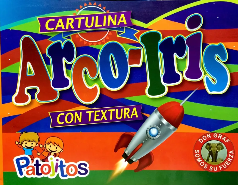 Block Cartulina Arcoiris con Textura Carta 15 hojas