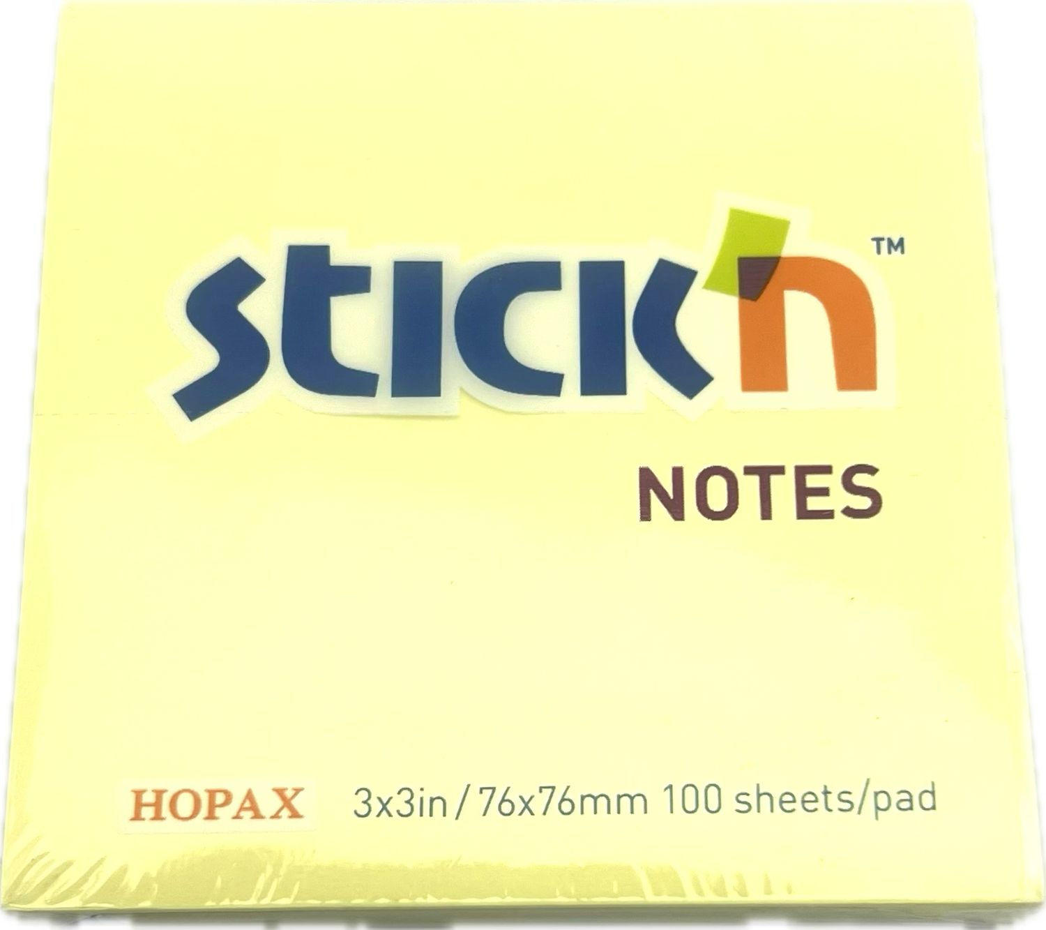 Block Notas Stickn 3*3*100 X Color Amarillo 100hojas