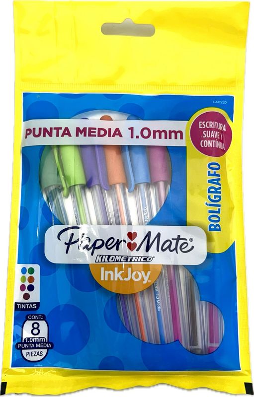 Boligrafos Paper Mate 8 Colores 1.0 mm