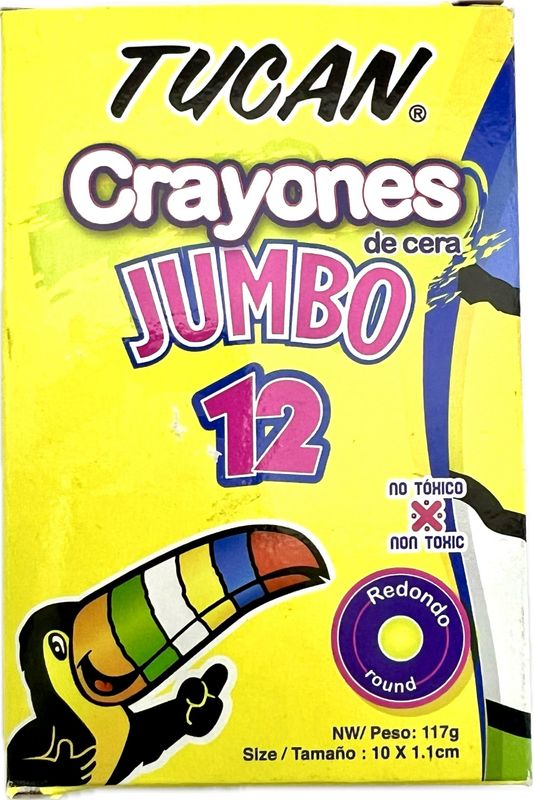 Crayones De Cera Jumbo Tucan 12 Colores