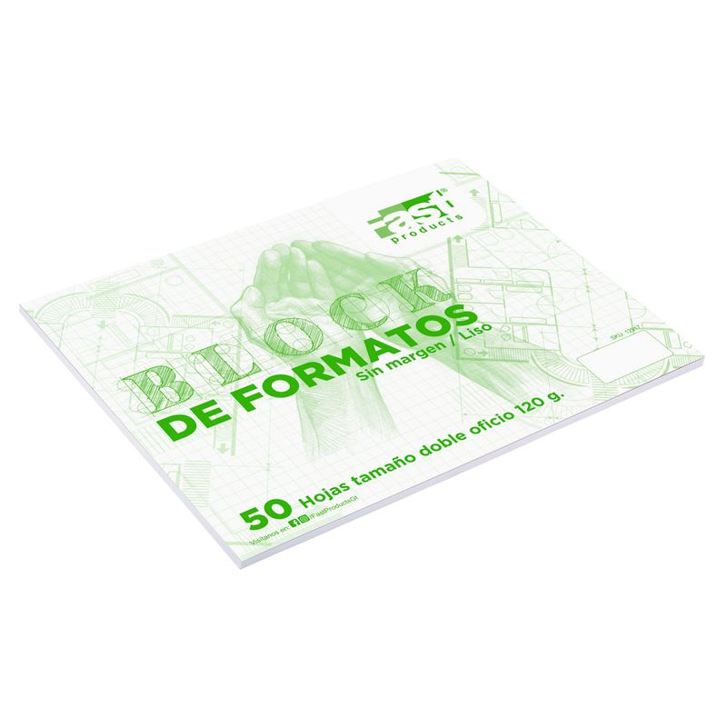 Block Formatos 120 Gramos Doble Oficio 50 hojas