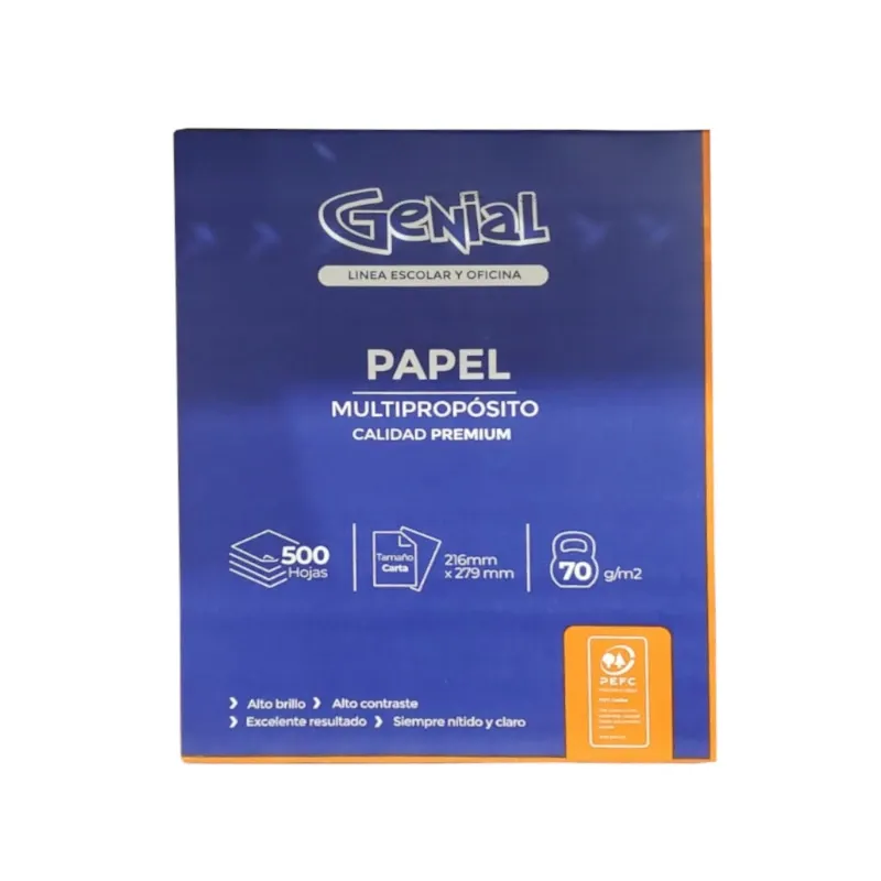 Papel Para Impresora 70Gramos Carta Resma