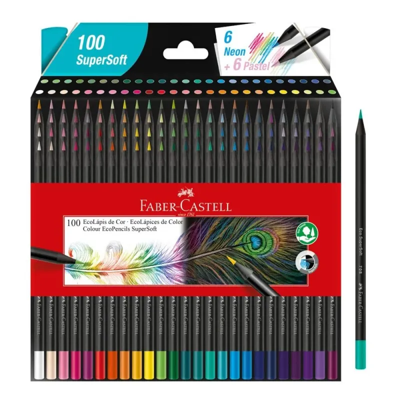 Crayones De Madera 100 Colores Faber Castell Supersoft