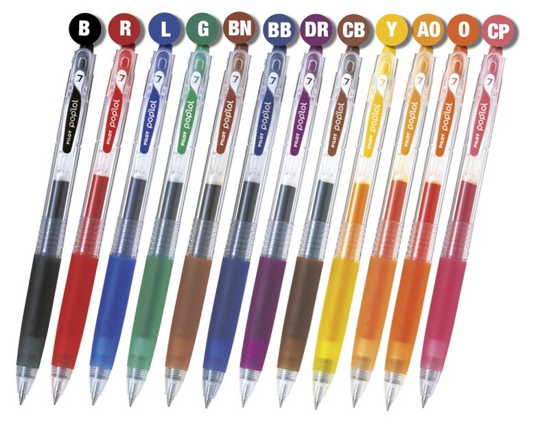 Boligrafo Retractil Gel Pilot Poplol Colores