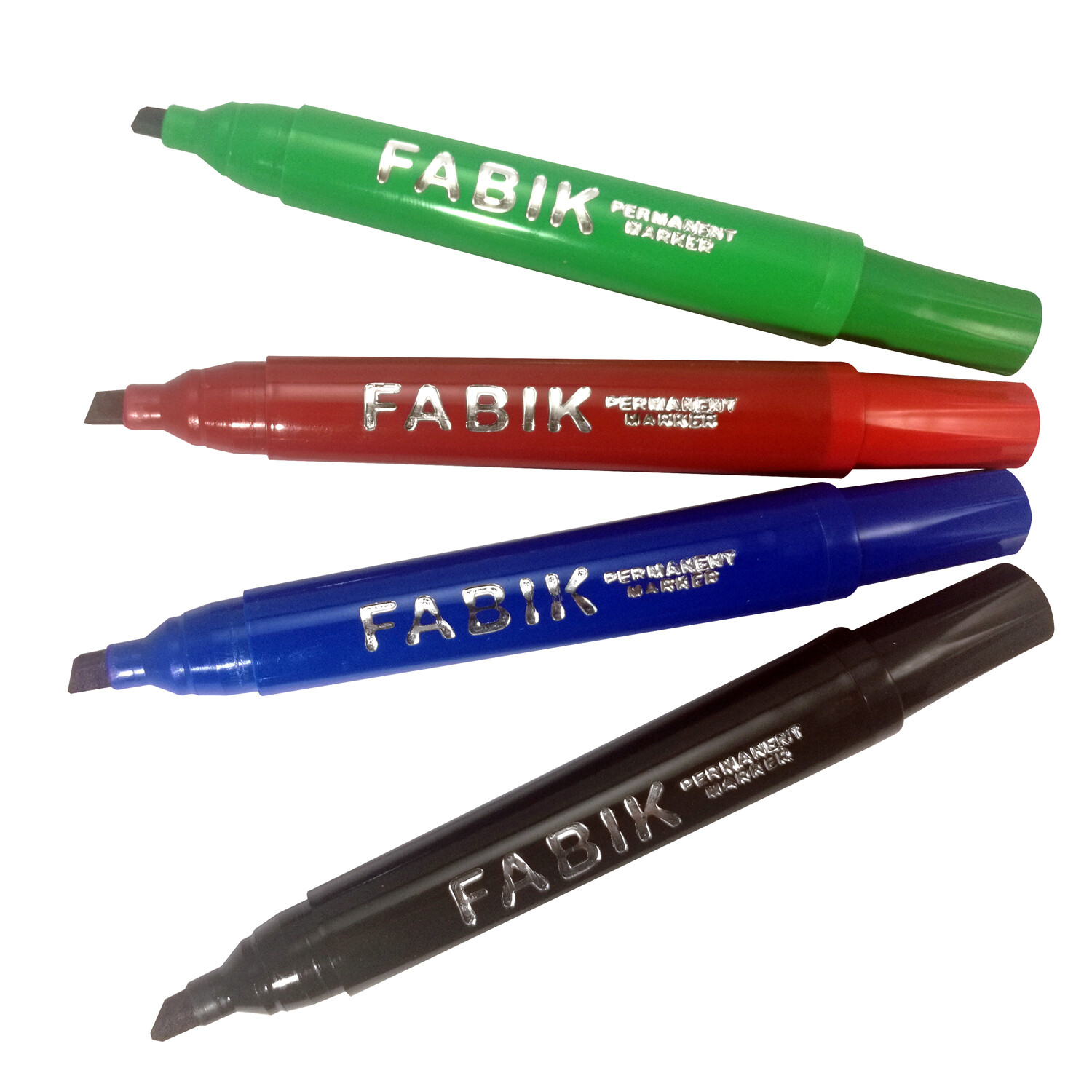 Marcador Permanente Fabik Punta Biselado, Disponibilidad de colores: Negro