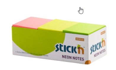 Block Notas Stickn 1.5" X 2" 3 Colores 12x100h