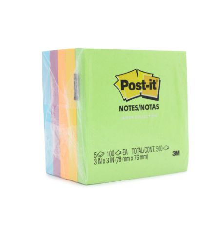 Block Post-It 3M 3 X 3 Capetown / Jaipur / Miami Cubo