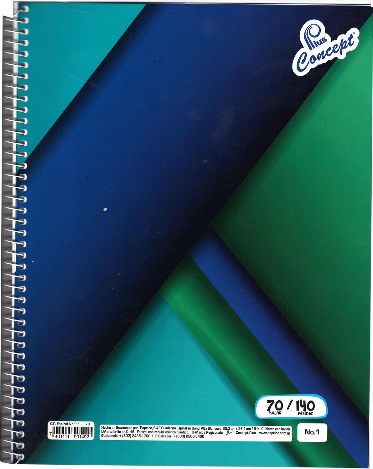 Cuaderno Espiral Carta 70H