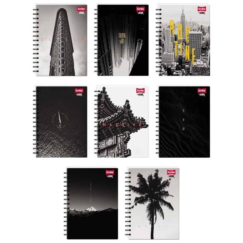 Cuaderno Espiral Carta Scribe Black