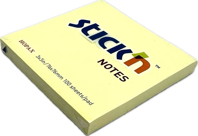 Block Notas Stickn 3*3*100 X Color Amarillo 100hojas