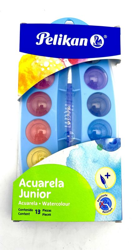 Acuarela 12 Colores Con Pincel Pelikan